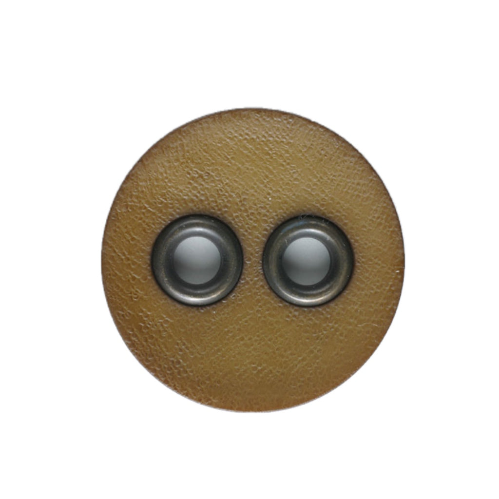 Button 340829 Brown with Metal Holes 23mm