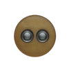 Button 340829 Brown with Metal Holes 23mm