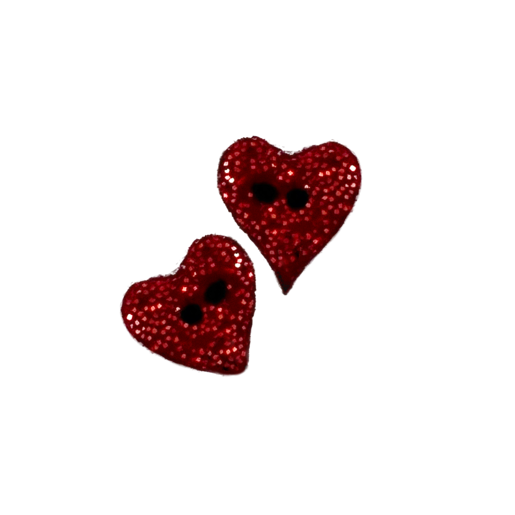 SB066S-2 Red Holiday Heart Small Pointed