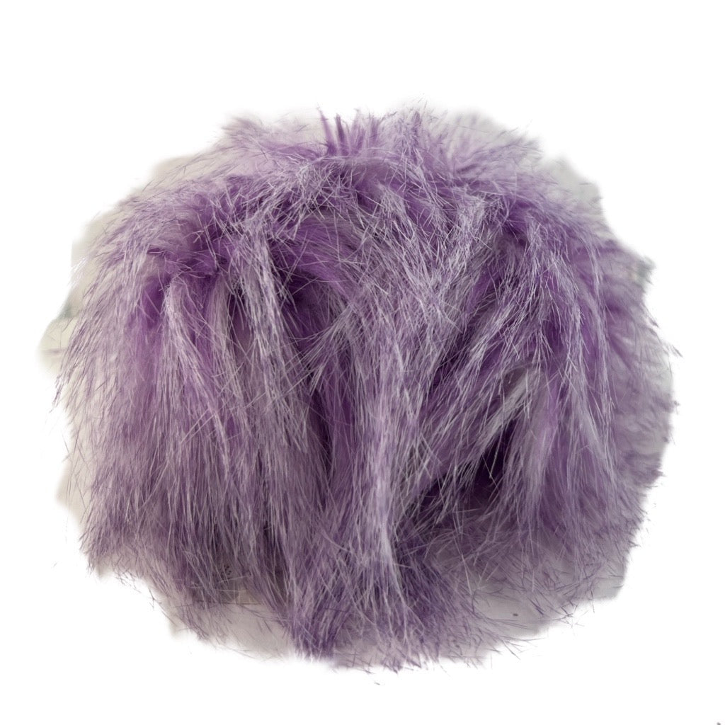 Fake Fur Pom Pom Purple Peacock 4"