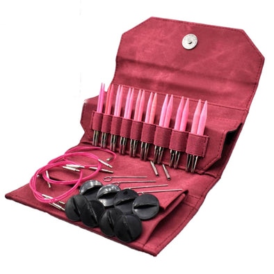 Circular Needle Gift Set LYKKE 3.25 - 6.5mm Blush 3.5" - Crimson
