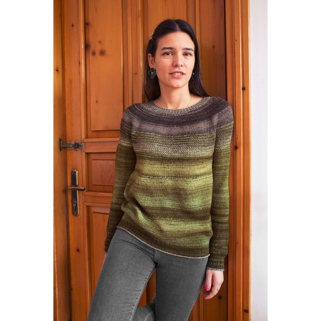 Urth Yarns Basilica Herringbone Pullover with Monokrom