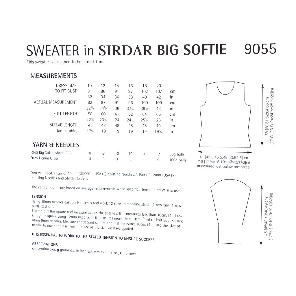 Sirdar 9055 Big Softie Sweater