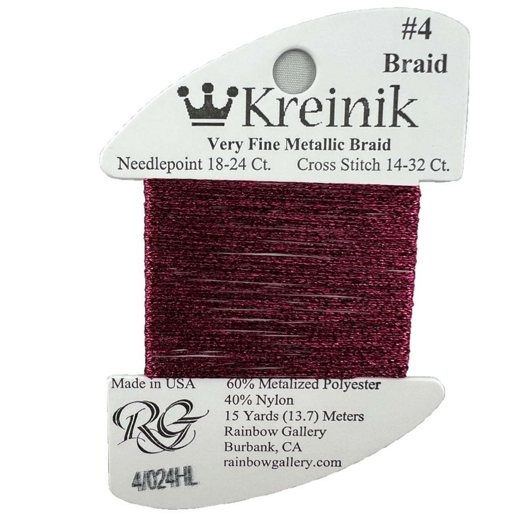 KM #4 Braid 024HL Fuchsia High Lustre