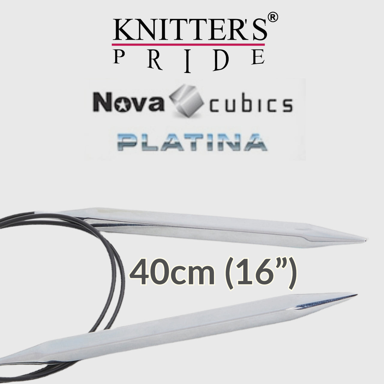 Circular Needle  40cm KP Nova Cubics Platina