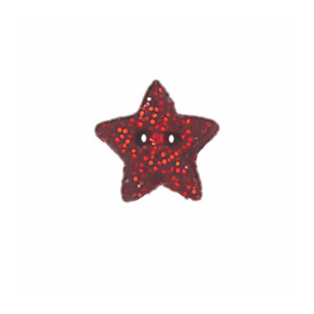 SB065S Red Holiday Star with Sparkle Small
