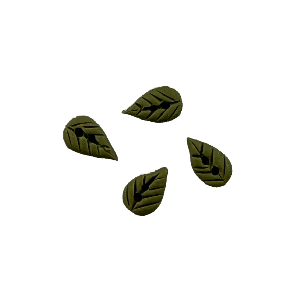 SB073DGXS Dark Green Leaf without Stem Extra Small Set of 4