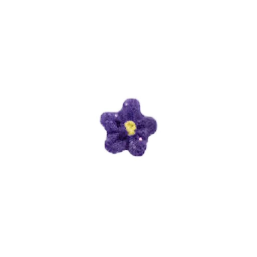 Purple Flower Button
