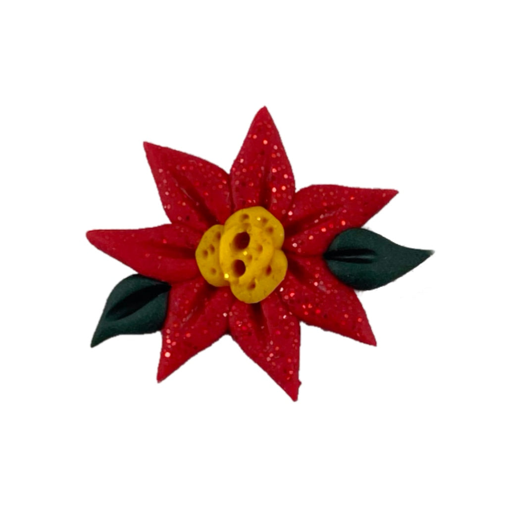 SB137M Glitter Poinsettia Medium
