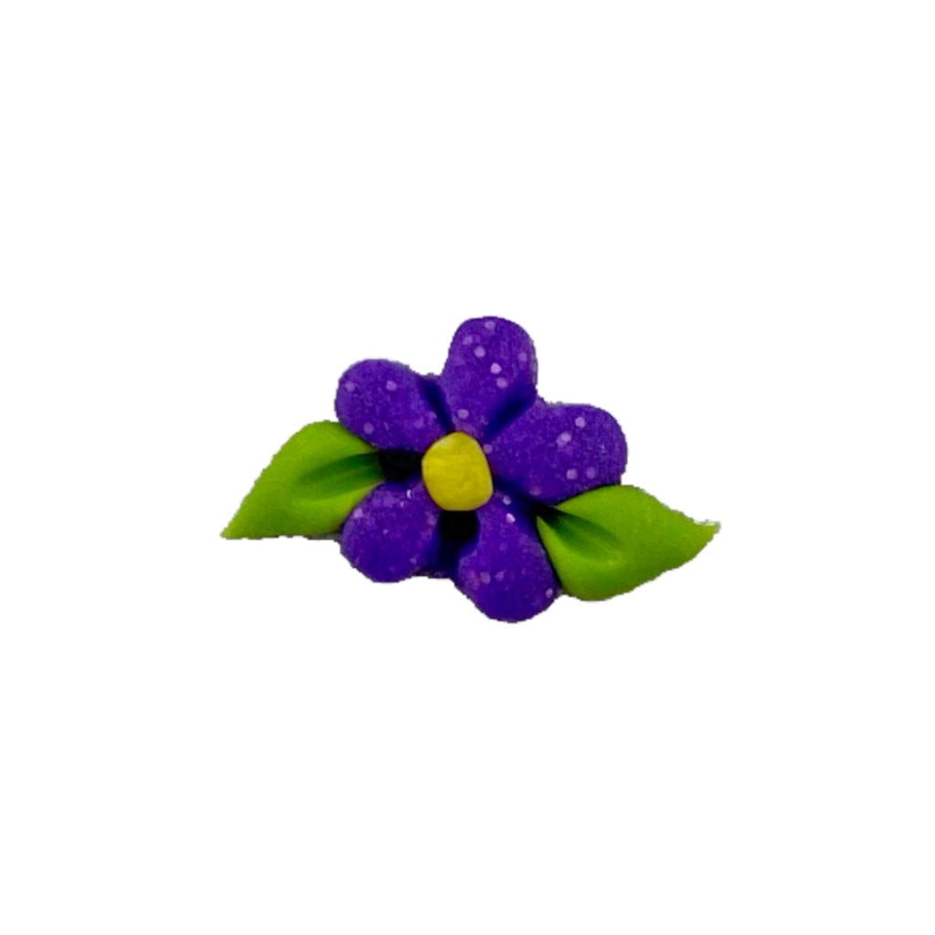 SB179GPLS Purple Flower w/leaves