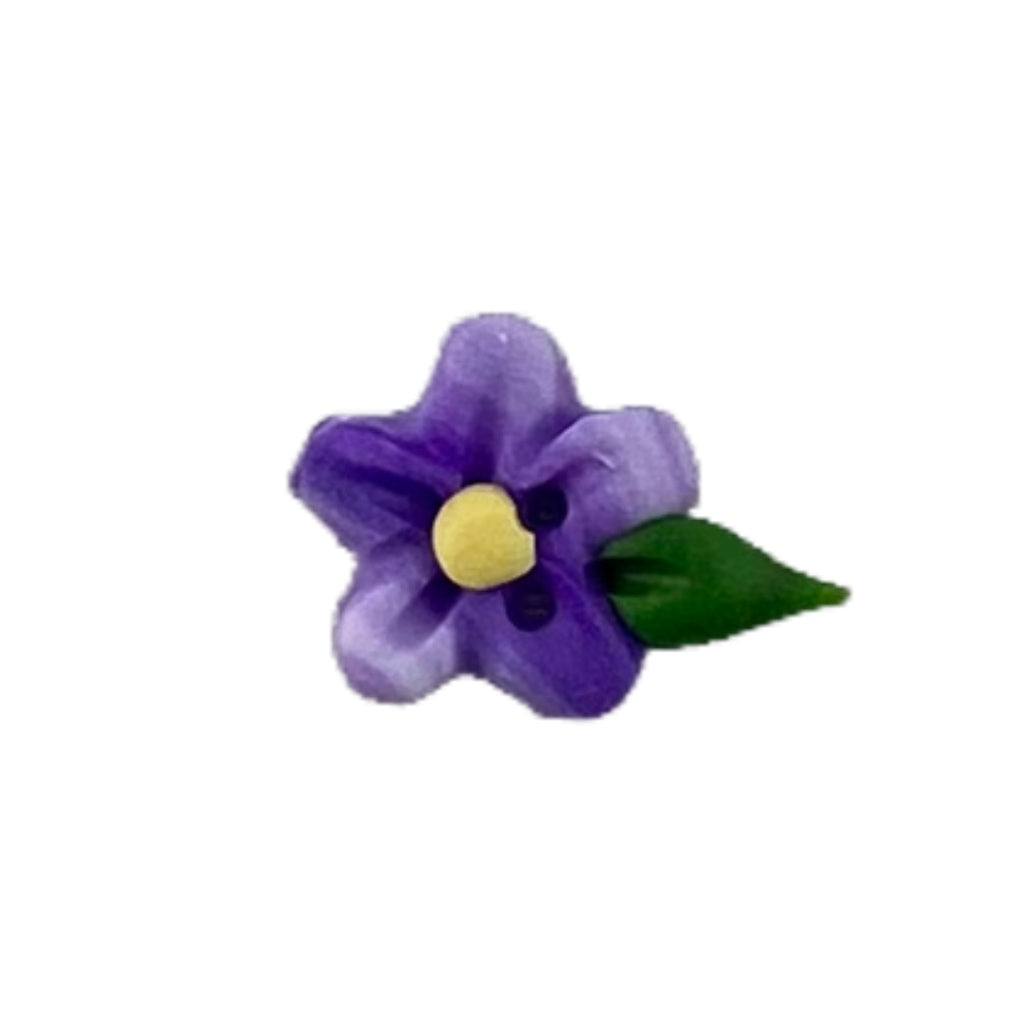 SB584S Purple Marble Flower with Leaf Small