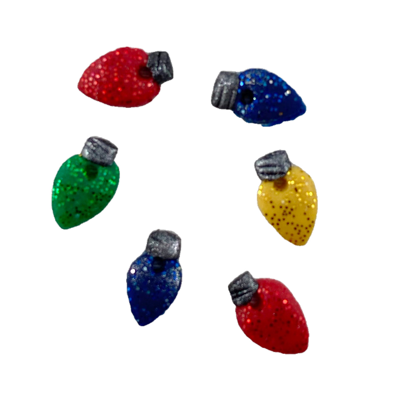 SB610 Christmas Light Bulbs Glitter Set of 6