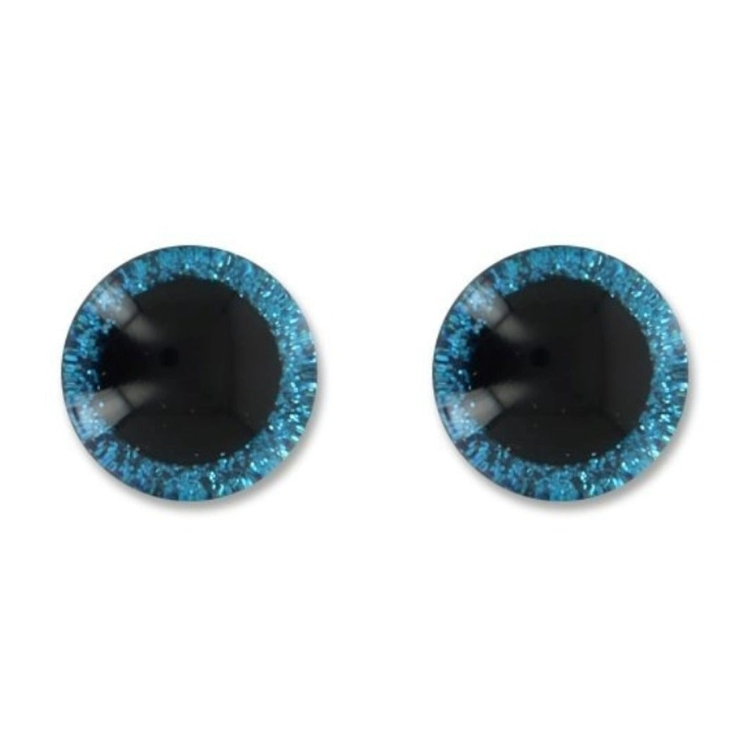 Eyes Shank 20mm Glitter Blue