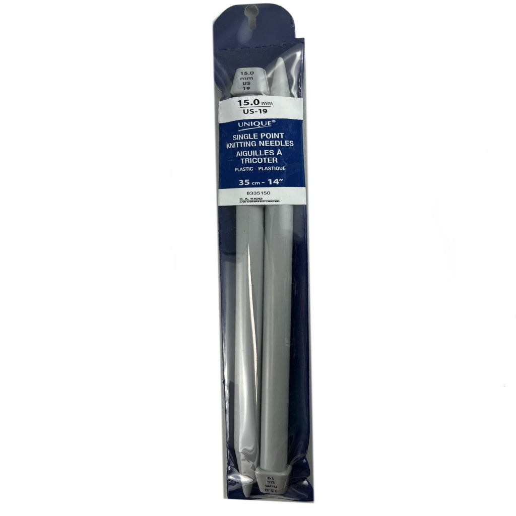 Straight Needles 15.00mm 35cm Plastic