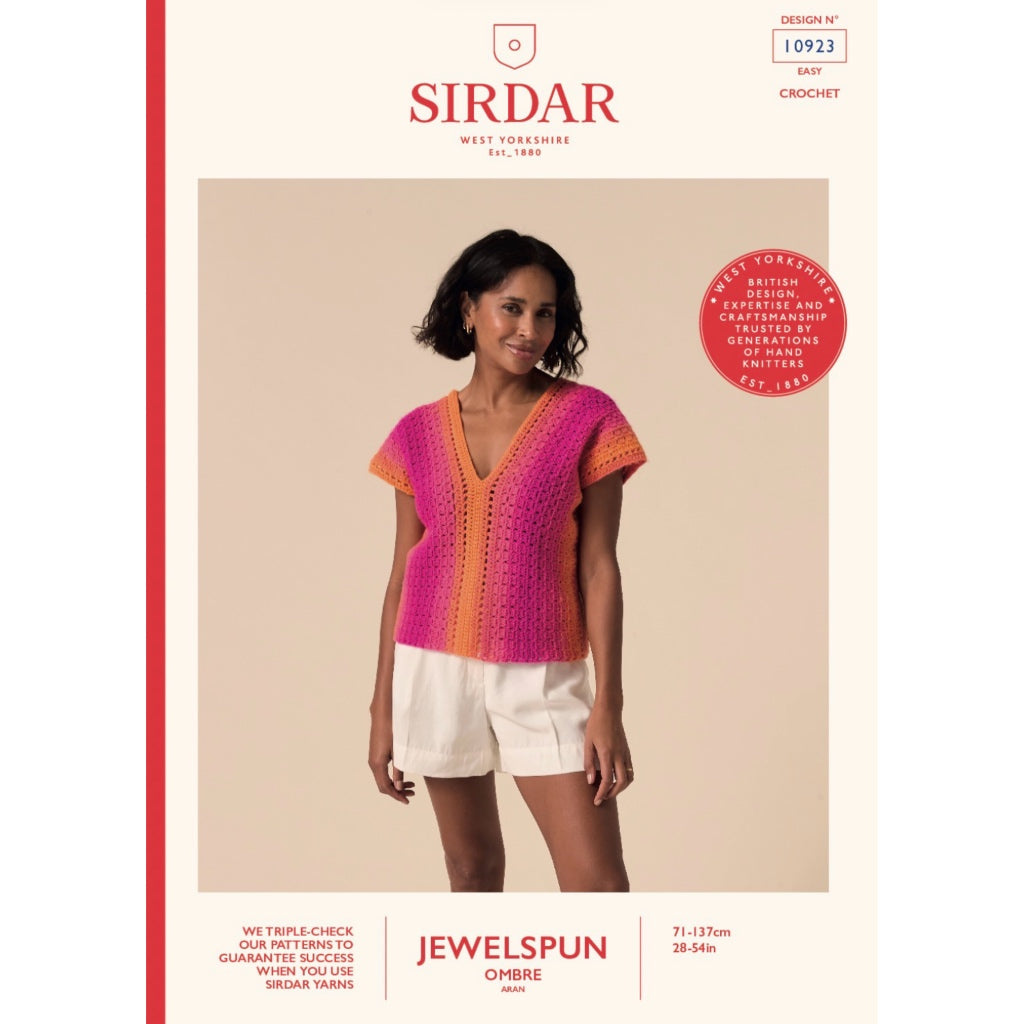 Sirdar 10923 Jewelspun Ombre Crochet Top