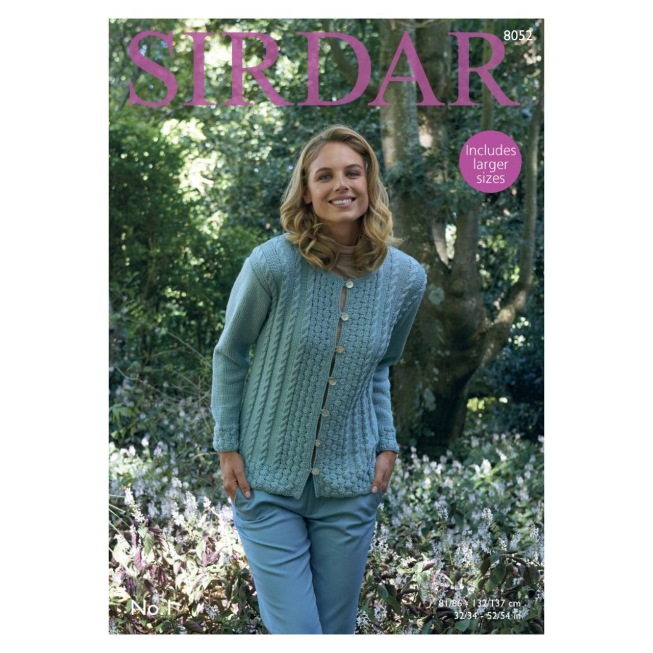 Sirdar 8052 No 1 DK Cabled Cardigan