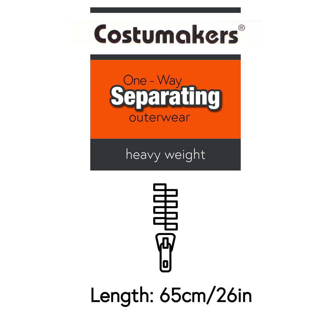 Zipper 55 65cm Metal
