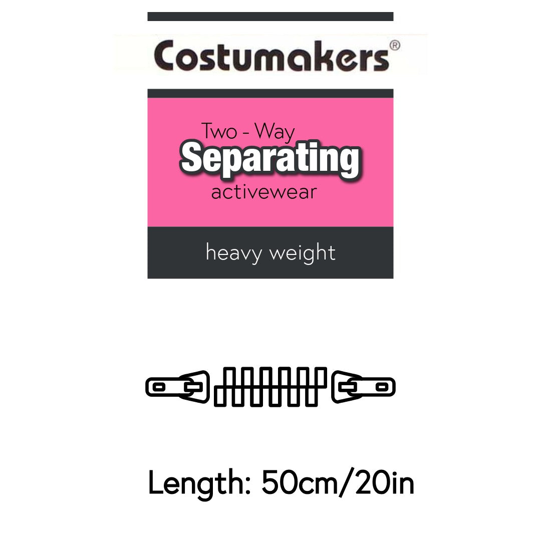 Zipper 59 50cm Metal two-way