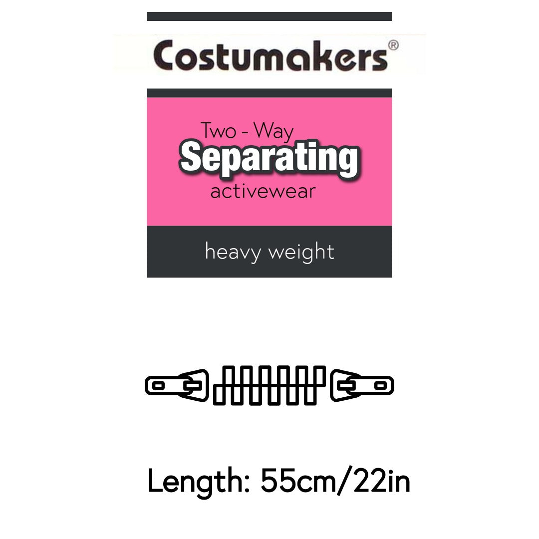 Zipper 59 55cm Metal two-way