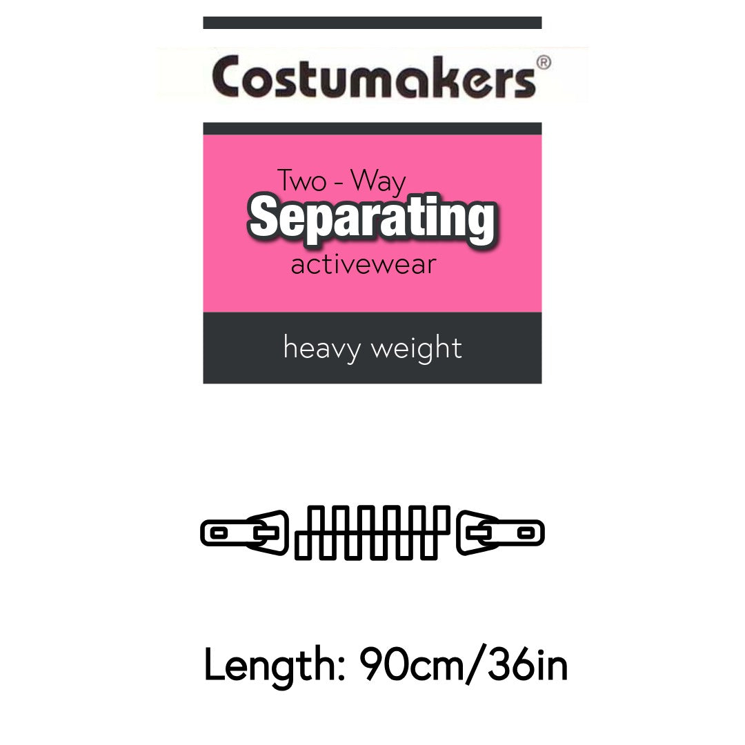 Zipper 59 90cm Metal two-way