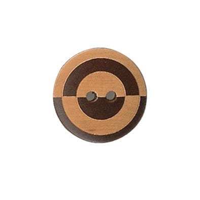 Button 9801340 Wood Two Tone Inlay 20mm