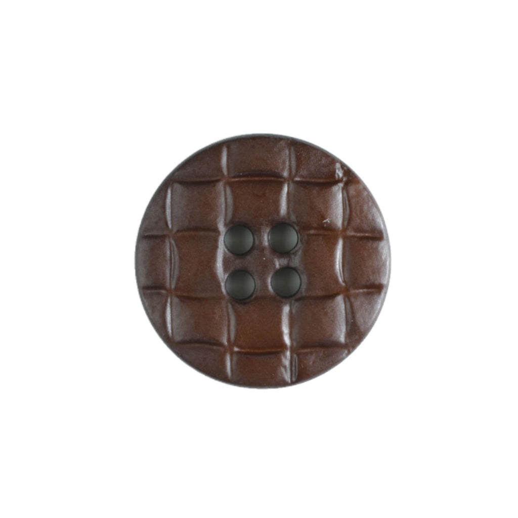 Button 261104 Brown Imitation Leather 20mm