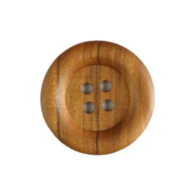 Button 250223 Wood with Ridge 23mm