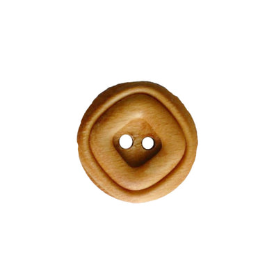 Button 221196 Wood Brown 15mm