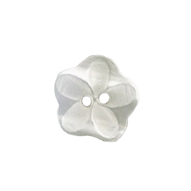 Button 050095 Flowers Antique White 15mm