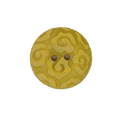 Button 668130 Yellow Swirls  22mm