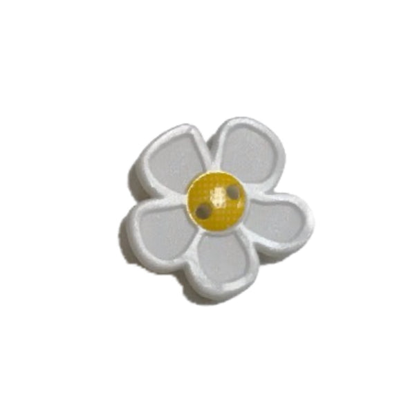 Button 280849 White Flower 20mm