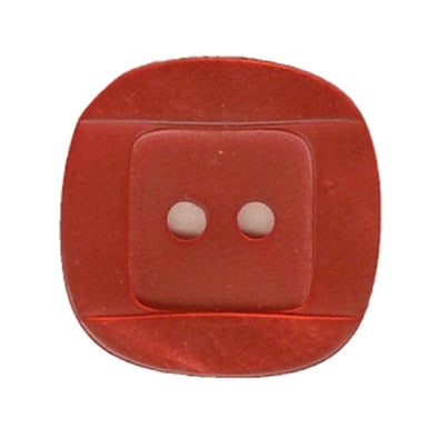 Button 400158 Red Square 34mm