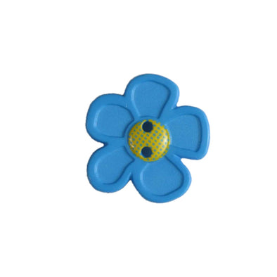 Button 280861 Flower Blue 20mm