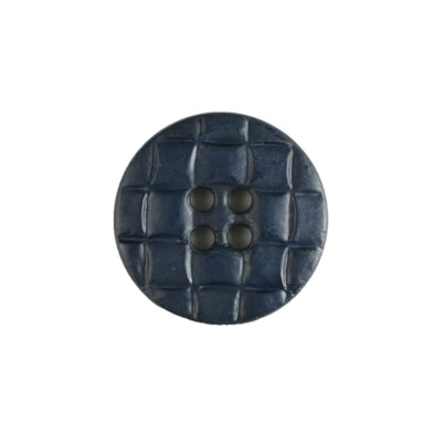 Button 261105 Navy Imitation Leather Look 20mm