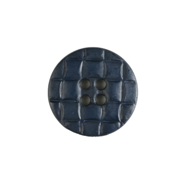 Button 261105 Navy Leather Look 20mm