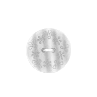 Button 050058VB Flower White 15mm