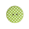 Button STBTGR1 Lime  Gingham 25mm