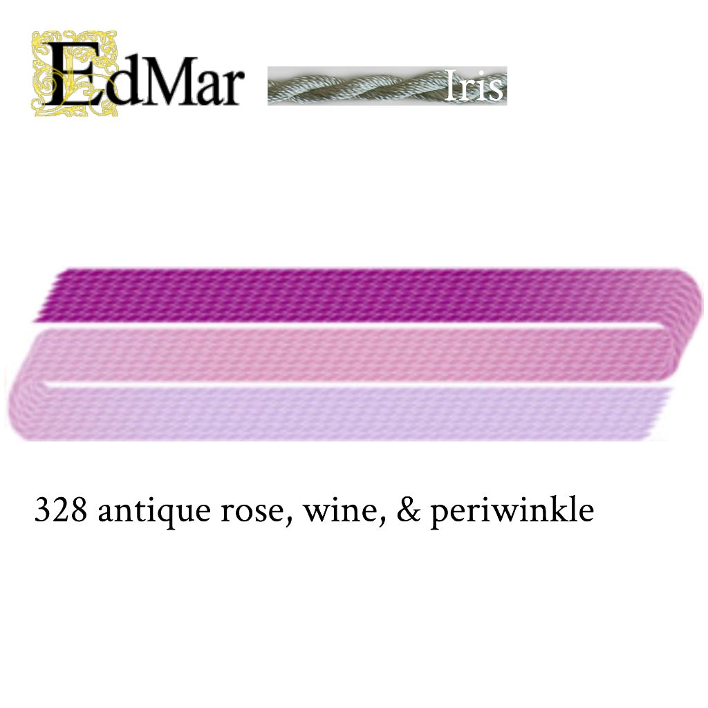 Iris 328 Antique Rose, Wine & Periwinkle