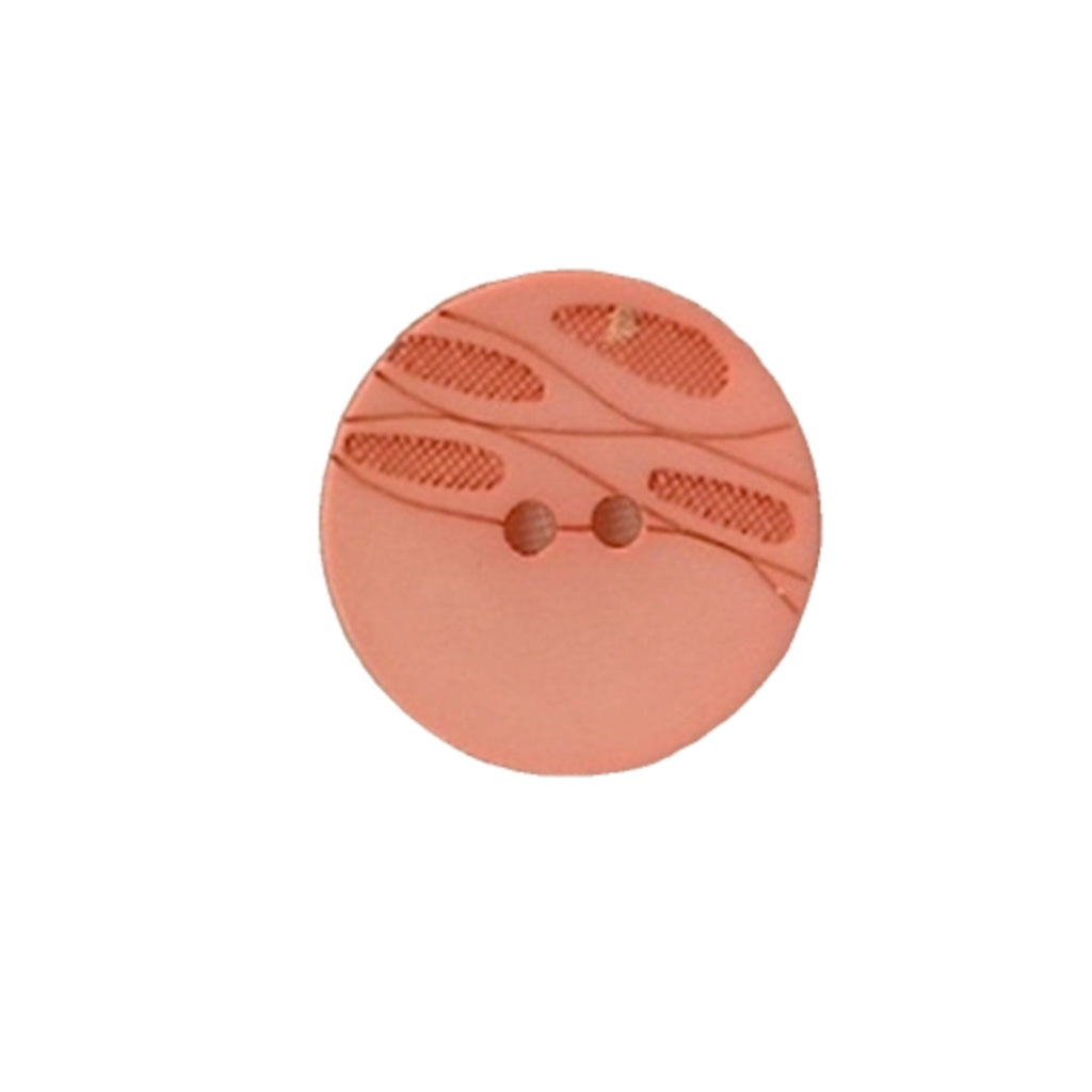 Button 330740 Coral Wheat Design 20mm