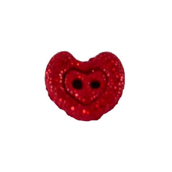 SB009M Heart Red Glitter Imprint