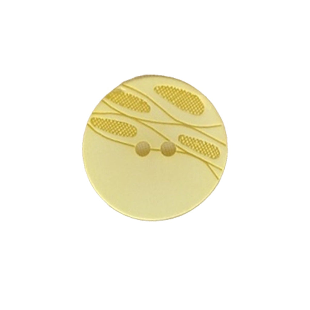 Button 330741 Yellow Wheat Design 20mm