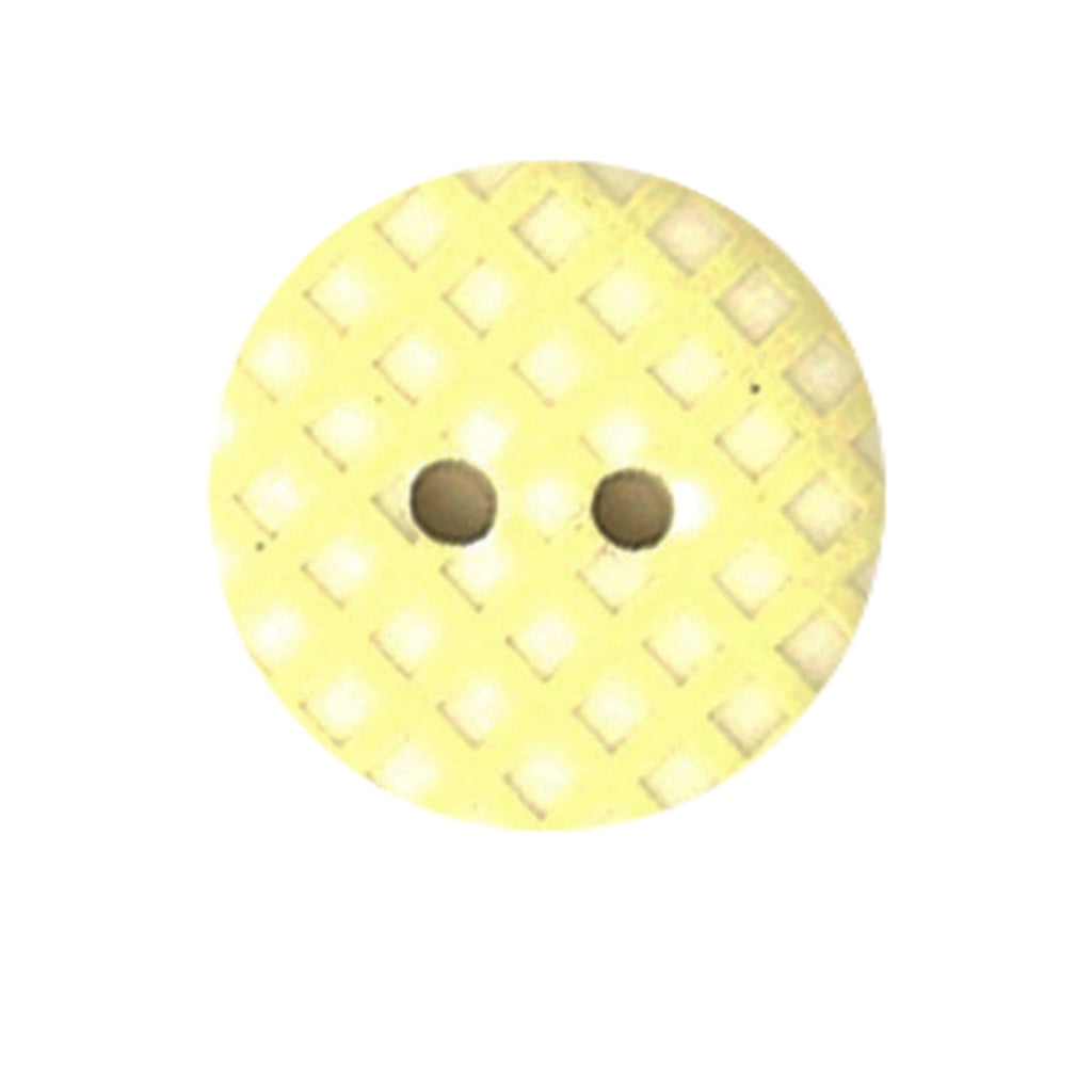 Button  STBTGR1 Cream and Yellow Gingham 25mm