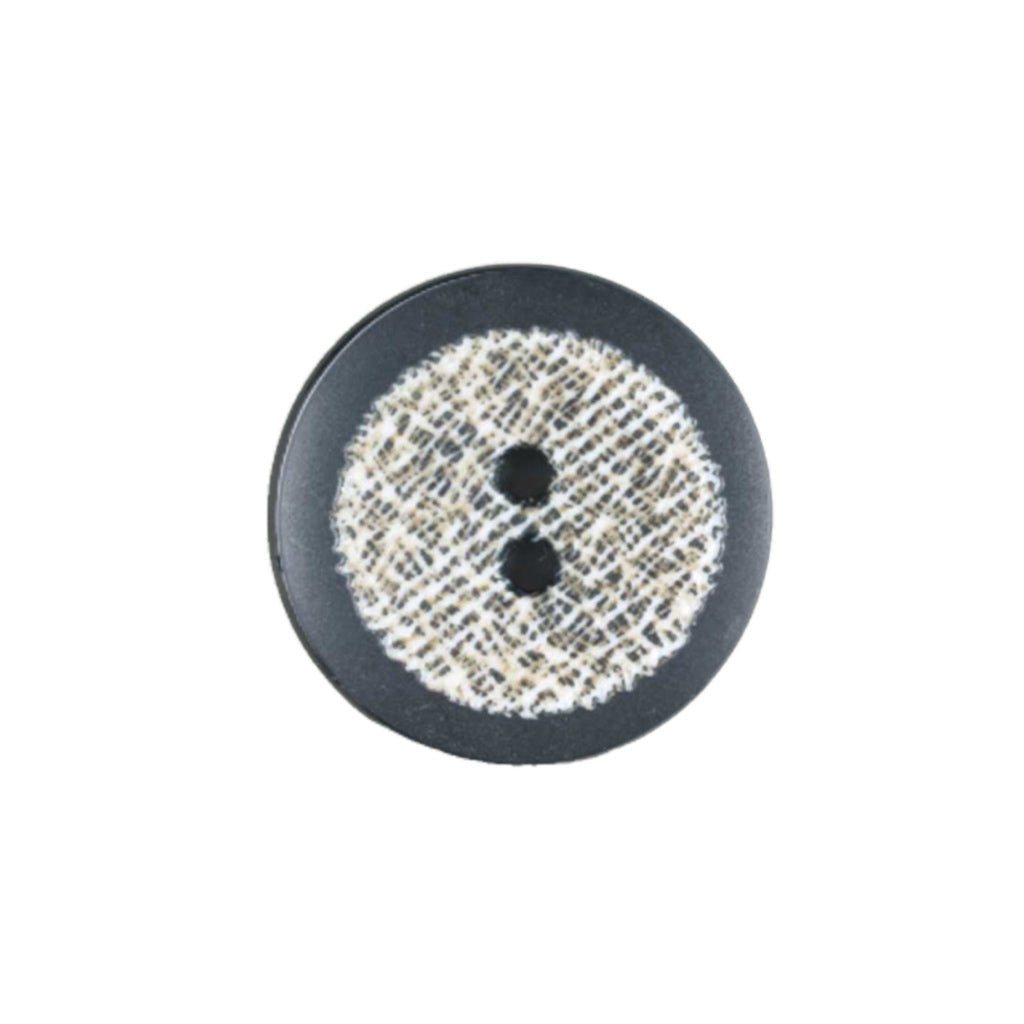 Button 270593 Metal Inlay with Black Edged 20mm