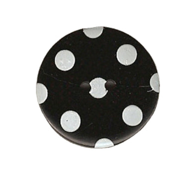 Button 330766 Black with Spots 25mm