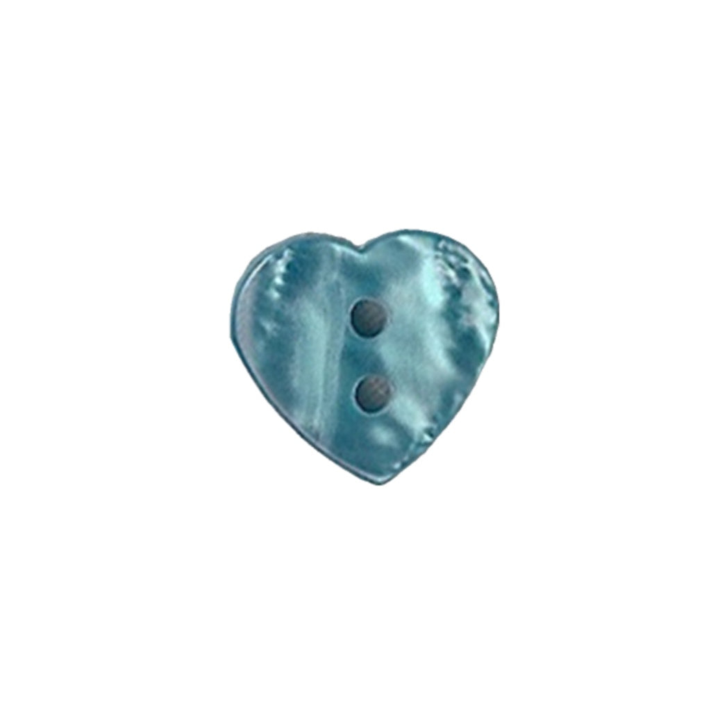 Button 952544 Teal Heart 16mm