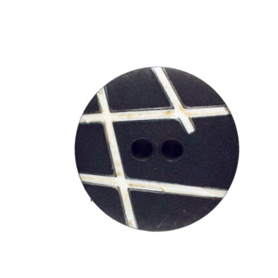 Button 300779 Black with Stripes