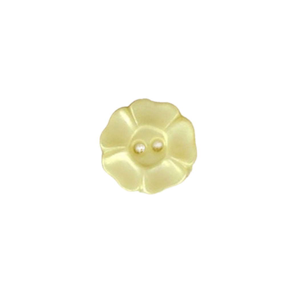Button 190762 Yellow Floral 13mm