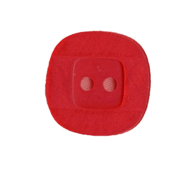 Button 370537 Red Square 25mm
