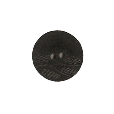 Button 330735 Black Wheat Design 20mm