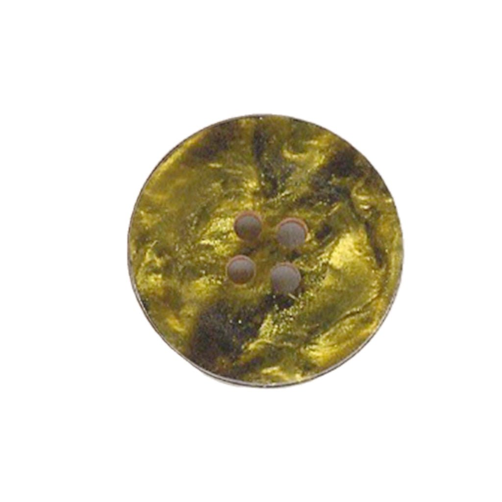 Button 763628 Yellow Black Marble 22mm